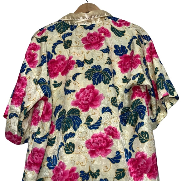 VTG Gold Label Victoria's Secret Floral Satin Nightgown Sleep Shirt Petite Small - Picture 5 of 11